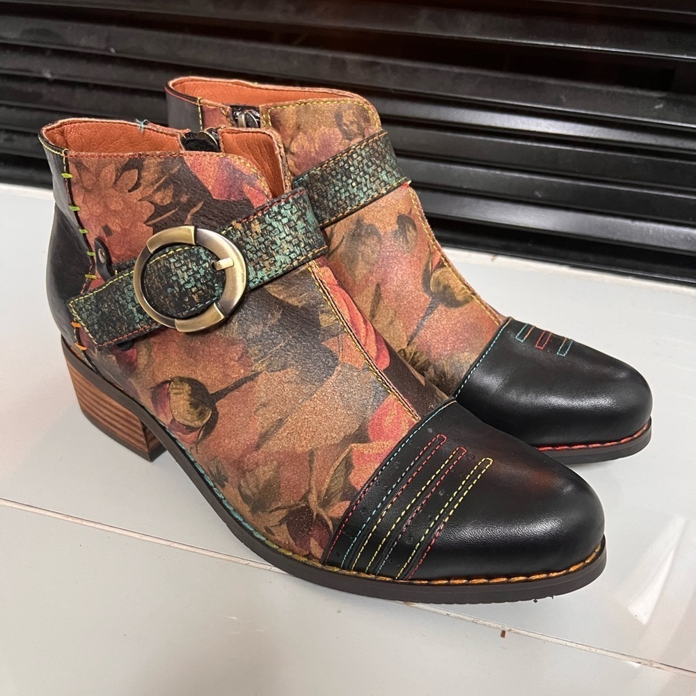 L’ ARTISTE GEORGIANA-ROSE Boots Spring Step -Leather- Size 39 (8.5)